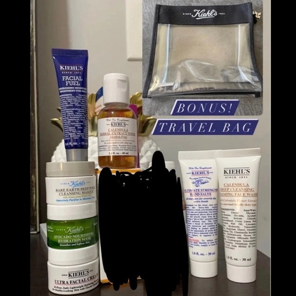 Kiehl's Other - Kiehl’s Mini Travel set Lot of 7 with Bag